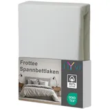 nyvi Spannbettlaken Frottee 180 x 200 - 200 x 200 cm weiß