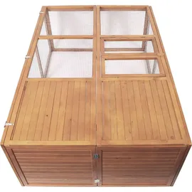 Wiltec Kleintierstall 153 x 110 x 55 cm braun