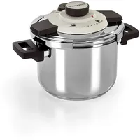 Barazzoni Barazzoni, Stahl Schnellkochtopf Dual System Easile, Fassungsvermögen 6 l, Ø 22 cm, Edelstahl 18/10, Made in Italy, 6 Liter