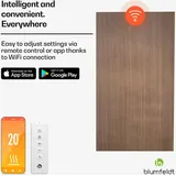 Blumfeldt Infrarot Wandheizung 700W IP44, WLAN- & App-Steuerung, Thermostat, 99 Effizienz, Überhitzungsschutz, für Badezimmer, Wandmontage, 0-37 °C, Holz Design