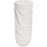 Gilde Übertopf XXL Crush - Magnesia - Rund - Creme Matt Strukturiert - Höhe 90cm x Ø 36cm - Indoor geeignet