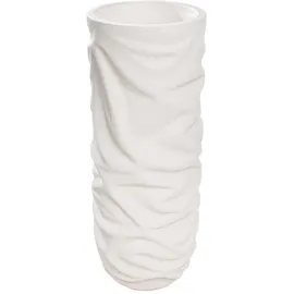 Gilde Übertopf XXL Crush - Magnesia - Rund - Creme Matt Strukturiert - Höhe 90cm x Ø 36cm - Indoor geeignet