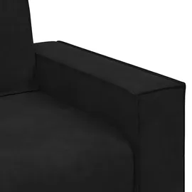 vidaXL 2-Sitzer-Sofa Schwarz 140 cm Samt
