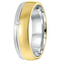 Lucardi Ringe 'Mallorca' 925 Silber - silbern-goldfarbig 52mm Herren 