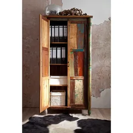 Massivmoebel24 Schrank 90 x 45 x 180 cm Mehrfarbig