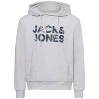 JACK & JONES Kapuzenpullover in White Melange, XL