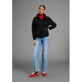 POLARINO Fleecepullover Grau/Schwarz 40/42