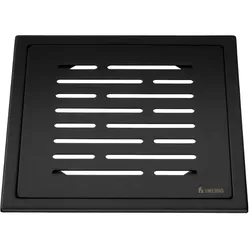 Smedbo Outline Ablaufsieb##Linien Schwarz Edelstahl FB506