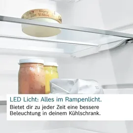 Bosch Serie 6 KGN39AIAU Kühl-Gefrierkombination (363 l, 2030 mm hoch, Edelstahl)