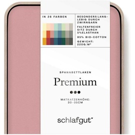 SCHLAFGUT Premium Baumwolle 90 x 190 - 100 x 220 cm purple mid