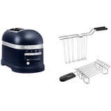 KitchenAid Paket 1, Toaster + Brötchenaufsatz Artisan 5KMT2204 Farbe:Tintenblau