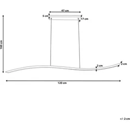 Beliani LED schwarz Wellenform CALAO