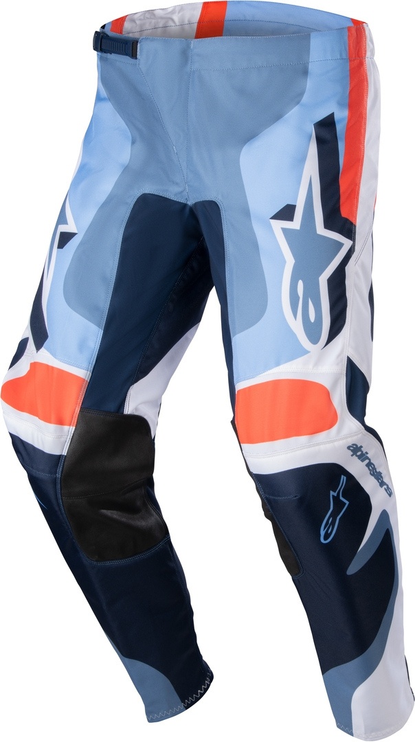 Alpinestars Fluid Agent Motorcross broek, blauw-oranje, 28