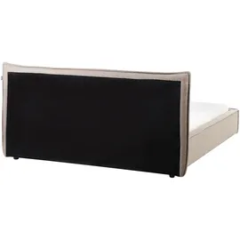 Beliani Polsterbett 160 x 200 cm Taupe