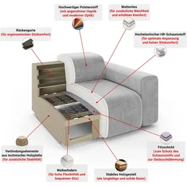 OTTO home Eckcouch Polyester L-Form 3-Sitzer Grün