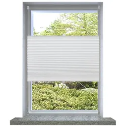 vidaXL Plissee Faltrollo Rollo Jalousie Plisseerollo klemmen 40x200cm Weiß
