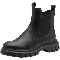 Marco Tozzi Damen Chelsea Boots mit Chunky-Sohle Modern, Schwarz (Black), 39