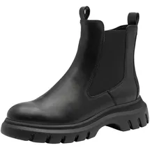 Marco Tozzi Damen Chelsea Boots mit Chunky-Sohle Modern, Schwarz (Black), 39