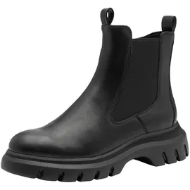 Marco Tozzi Damen Chelsea Boots mit Chunky-Sohle Modern, Schwarz (Black), 39