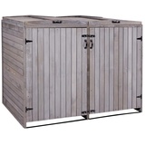 MCW 2er-/4er-Mülltonnenverkleidung H74 Anthrazit-Grau 126x158x98cm
