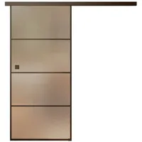 Skyscope Portal Schiebetür-Set Slimwork Typ 9 Glas Satiniert 94 cm x 206 cm