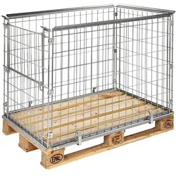 Palettenaufsatz Gitterbox Stapelrahmen 1.220 x 820 x 870 mm - verzinkt
