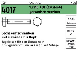 Bufab Sechskantschraube ISO 4017 VG M27x100 1.7218 +QT (25CrMo4) galv.verz. 1St.
