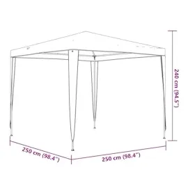 vidaXL Partyzelt 2,5 x 2,5 m weiß