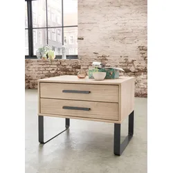 Nachttisch WIEMANN "Brüssel", beige (steineiche nachbildung, schiefer nachbildung), B:40cm, Tische, vormontiert