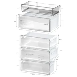 Bosch Serie 4 KGN492IAF Kühl-Gefrierkombination (440 l, 2030 mm hoch, Edelstahl)