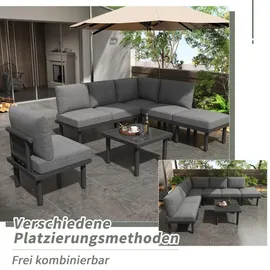stilvora Gartenlounge-Set 6-tlg. Grau