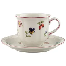 Villeroy & Boch Kaffeetasse mit Untertasse 0,12 l Weiß 2 St.