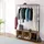 Vicco Kleiderschrank Fyrk 119,5 x 189 x 44 cm Eiche rustikal/Schwarz