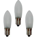 Hellum LED Riffelkerze 12V 0,1W E10 830 matt 3er Pack