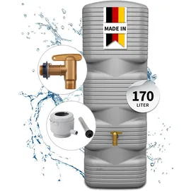 4rain Quadro Wandtank 170 l betongrau
