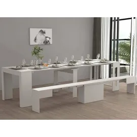 Dmora Dardizzon Konsolentisch 66 x 25 x 45 cm Weiß