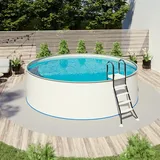 POOL Total Set SILBER Ø 3,50 x 1,20 m Folie sand 0,80 mm, aufgestellt