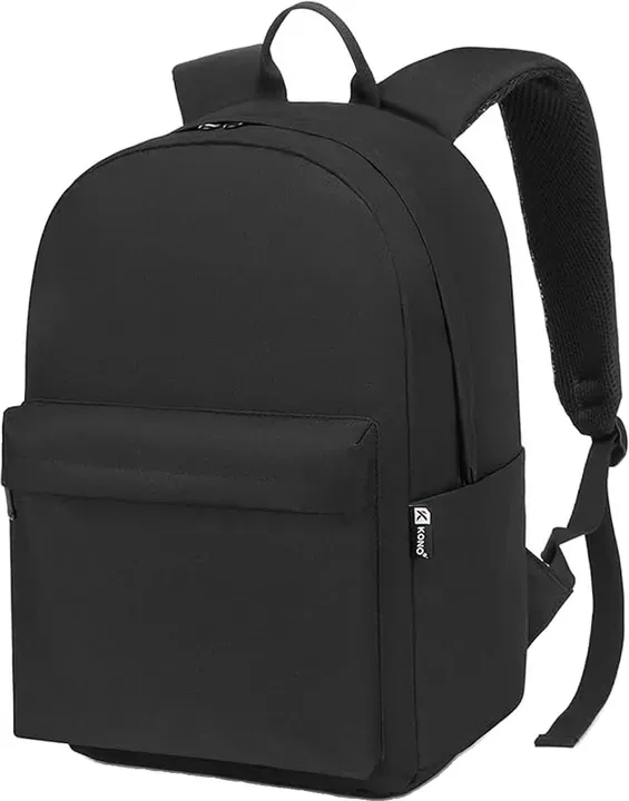 Leichter Schulrucksack Casual Daypack für Mädchen und Jungen – Buchbeutel, Reiserucksack & Arbeitstasche für Damen und Herren (Schwarz)
