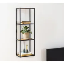 Actona Wandregal SEAFORD 37 x 108 x 24 cm Schwarz