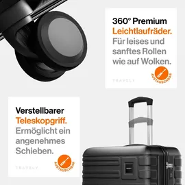 Travely 4-Rollen XL 77 cm / 100 l schwarz