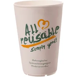 VEPATIM 50x Mehrweg Heißgetränkebecher Kaffeebecher Coffee to go 'All Reusable' - 200 ml