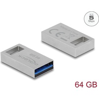 Delock USB-Flash-Laufwerk 64 GB, USB 3.2), USB Stick, Silber