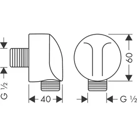 Hansgrohe Fixfit E mit Rückflussverhinderer, chrom