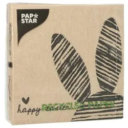 Papstar Servietten Bunny recyceltes Papier 3 lagig 25x25cm 20 Stück