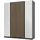 masseno Drehtürenschrank CAGLIARI 200 x 239 x 61,9 cm Schwarz