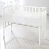 roba Beistellbett safe asleep 2 in 1 weiß inkl. Komplettset sternenzauber grau