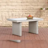 CLP Fisolo Gartentisch 138 x 79 cm perlweiß