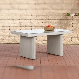 CLP Fisolo Gartentisch 138 x 79 cm perlweiß