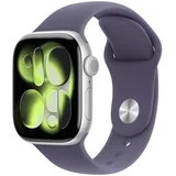GPS 42mm Silver Aluminium Sport Band purple fog M/L