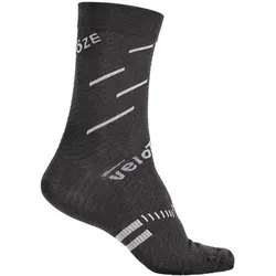 VELOTOZE Socken Merinowolle | schwarz / grau